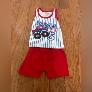 12 Months Boy Shorts Set Outfit